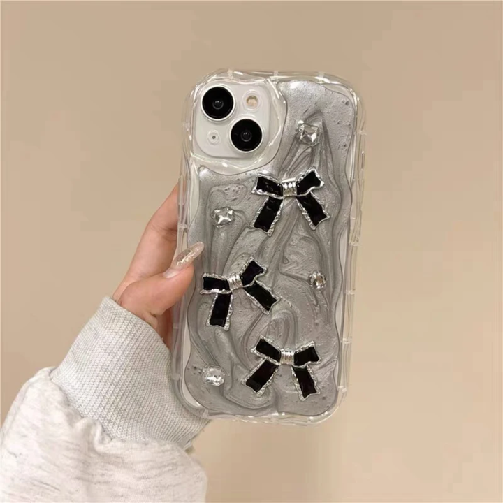 Rhinestone Bow Luxury Women's Dripping Glue Glitter Korean