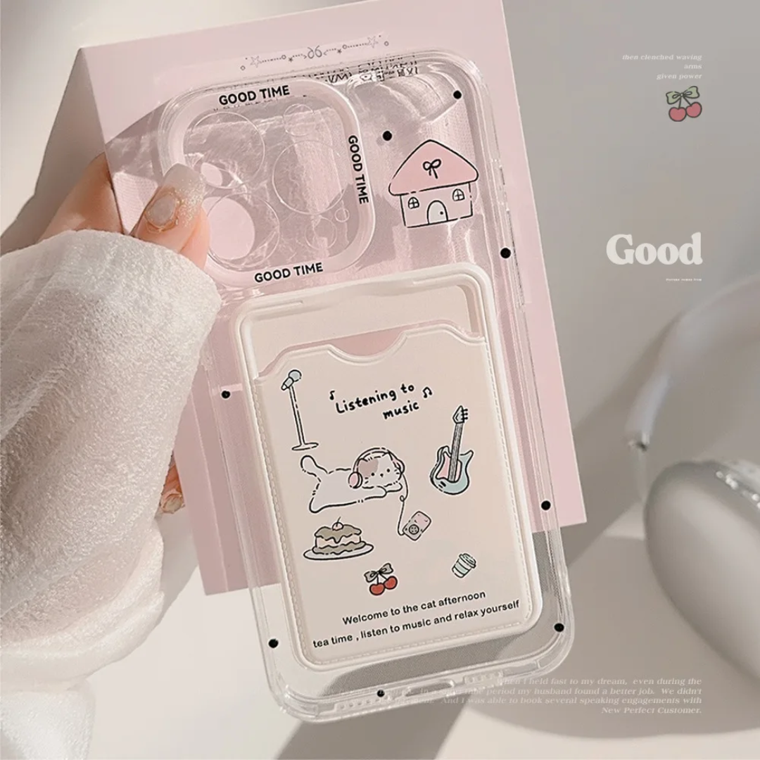 Pink Card Holder Mobile Phone case