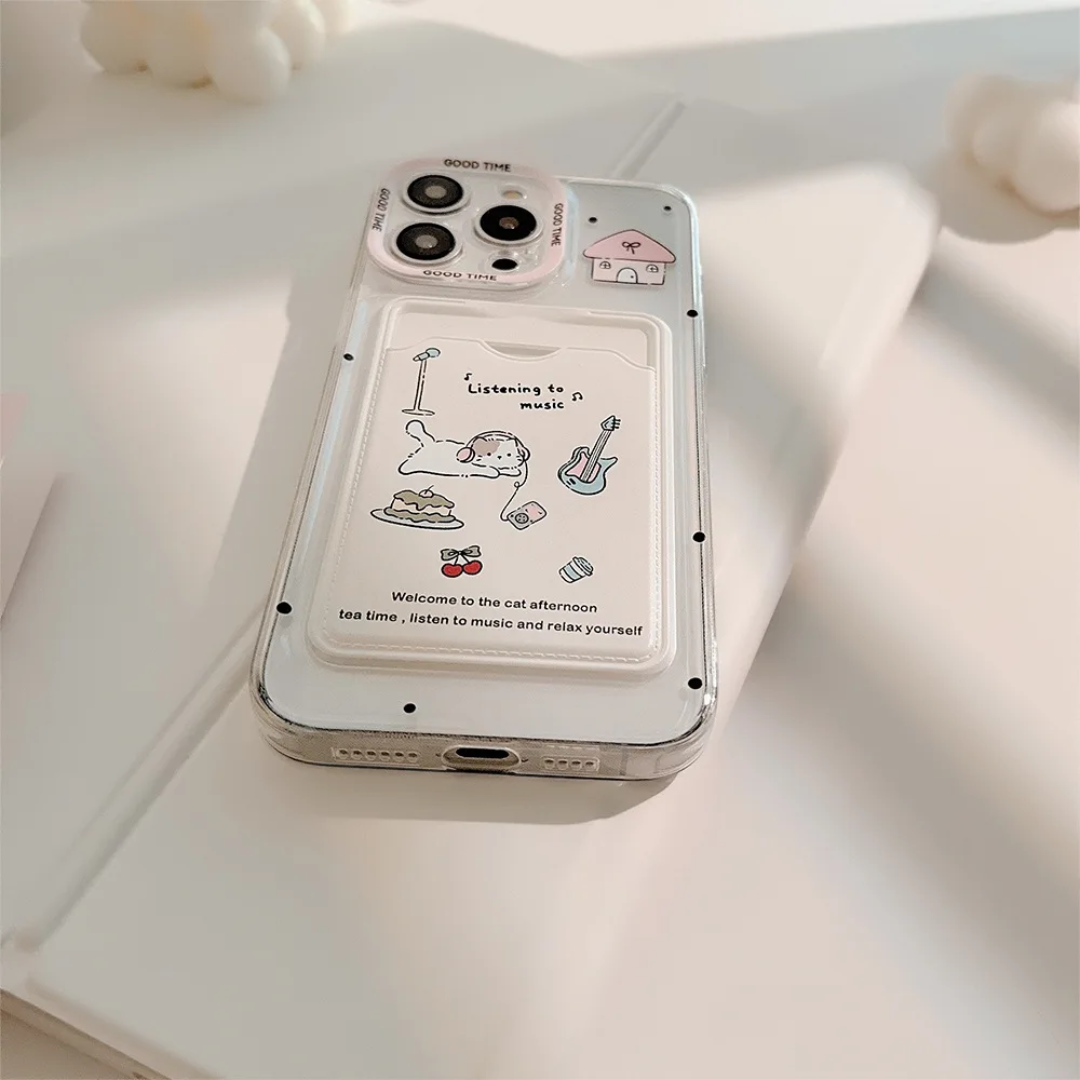 Pink Card Holder Mobile Phone case