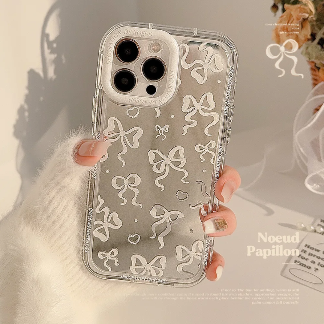 Mirror Bow Transparent Frame Acrylic Phone