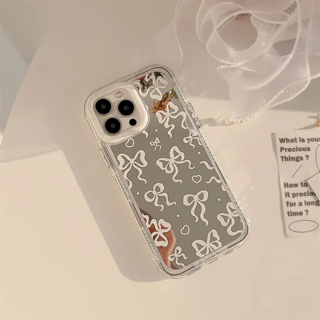 Mirror Bow Transparent Frame Acrylic Phone