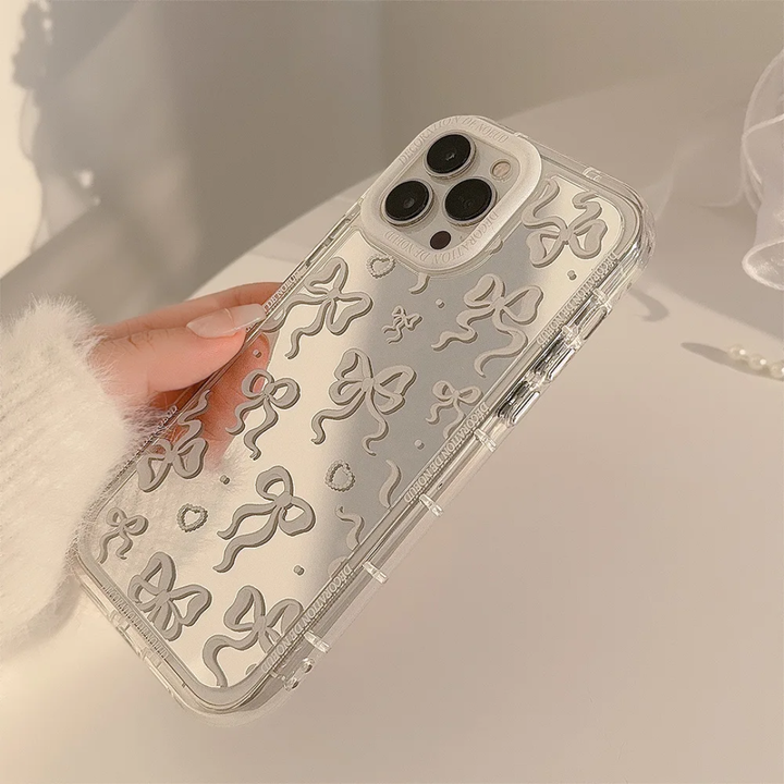 Mirror Bow Transparent Frame Acrylic Phone