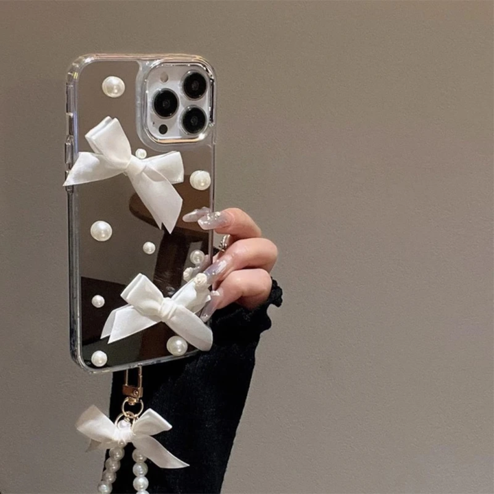Luxury Bow Knot Mirror Mobile Phone Case
