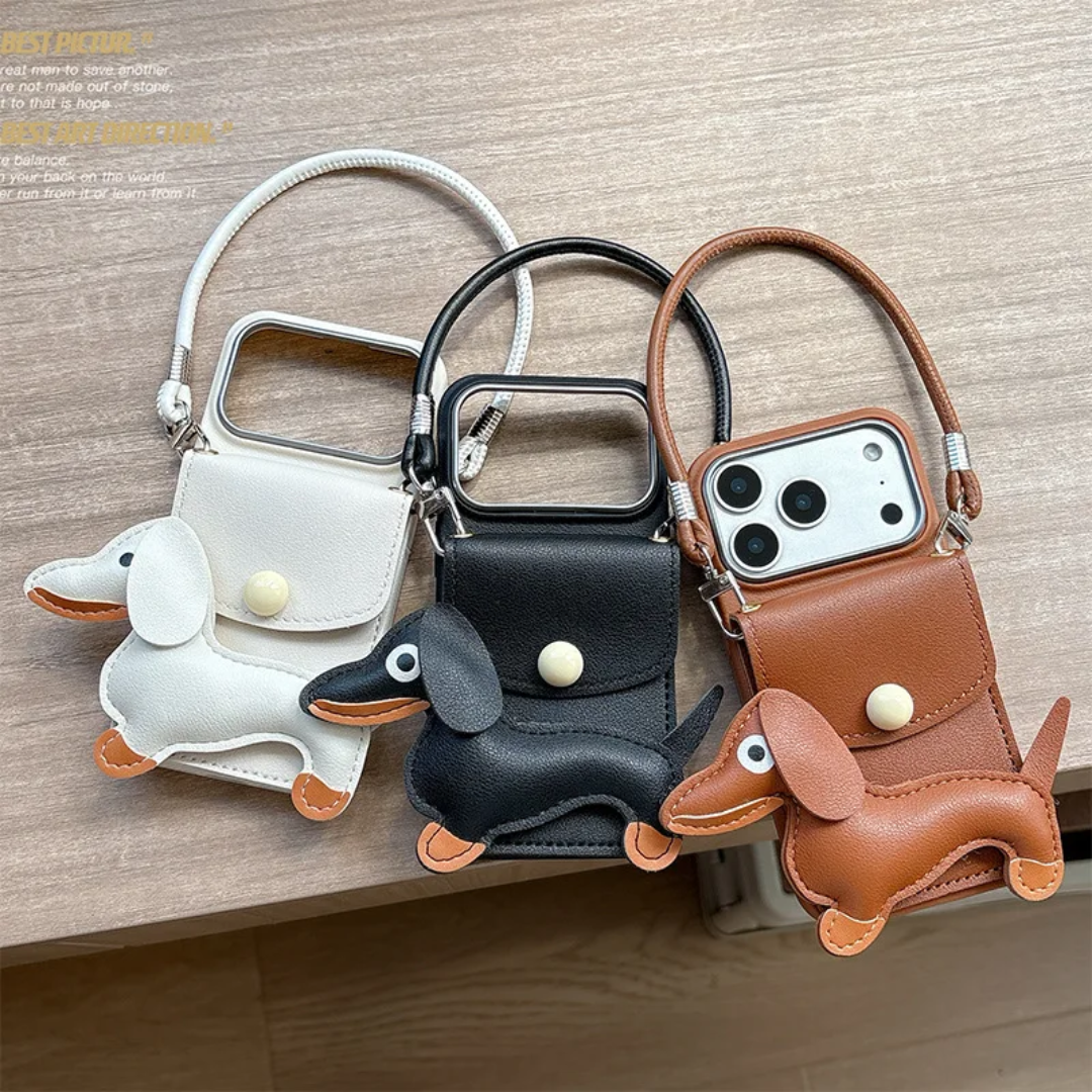Puppy Wallet Card Holder Lanyard Phone Case