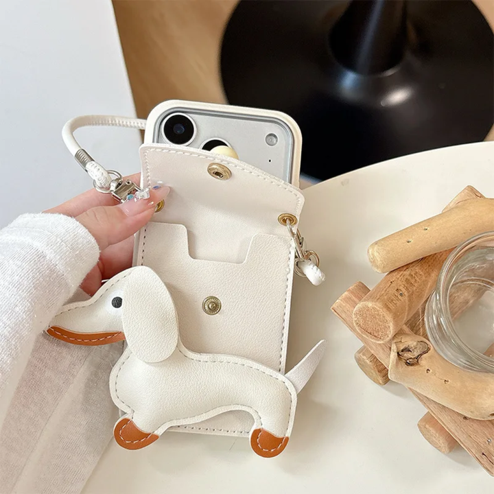 Puppy Wallet Card Holder Lanyard Phone Case