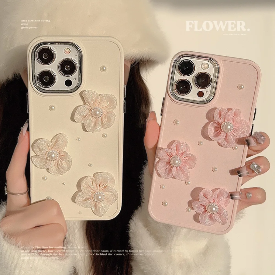 Pearl Lace Flowers Phone case