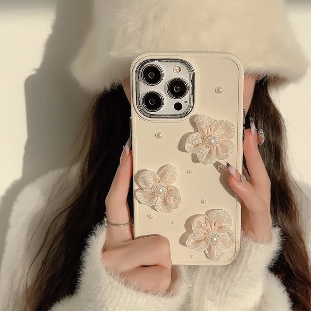 Pearl Lace Flowers Phone case