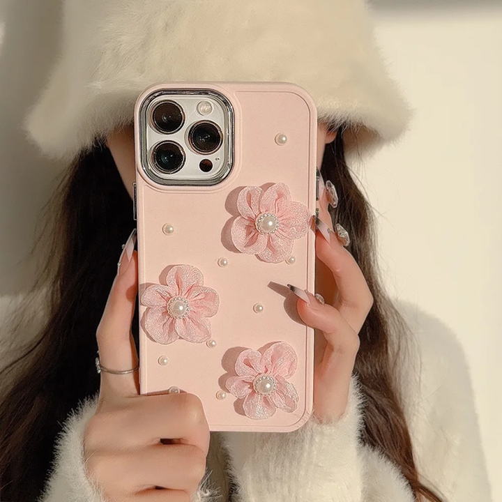 Pearl Lace Flowers Phone case